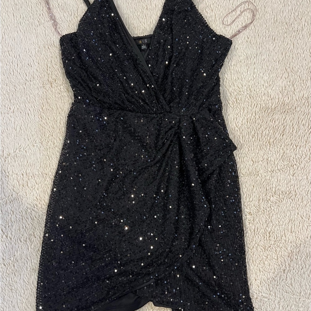 Elegant Black Sequin Dress
